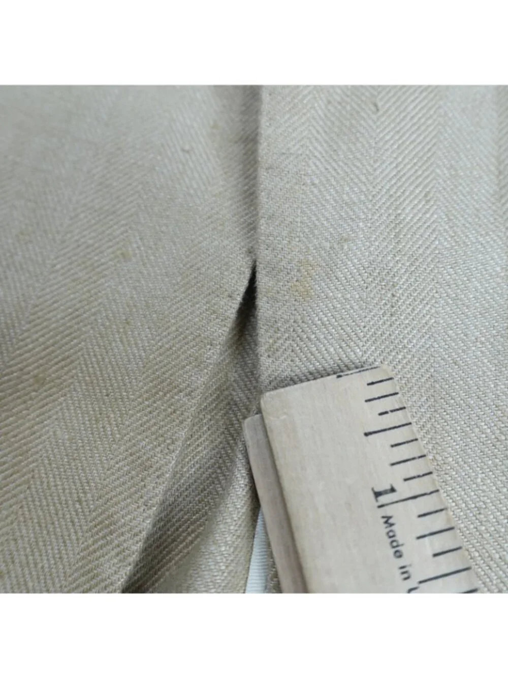 Brooks Brothers 1818 Blazer 43R Beige Linen Half Lined Fitzgerald Baird McNutt